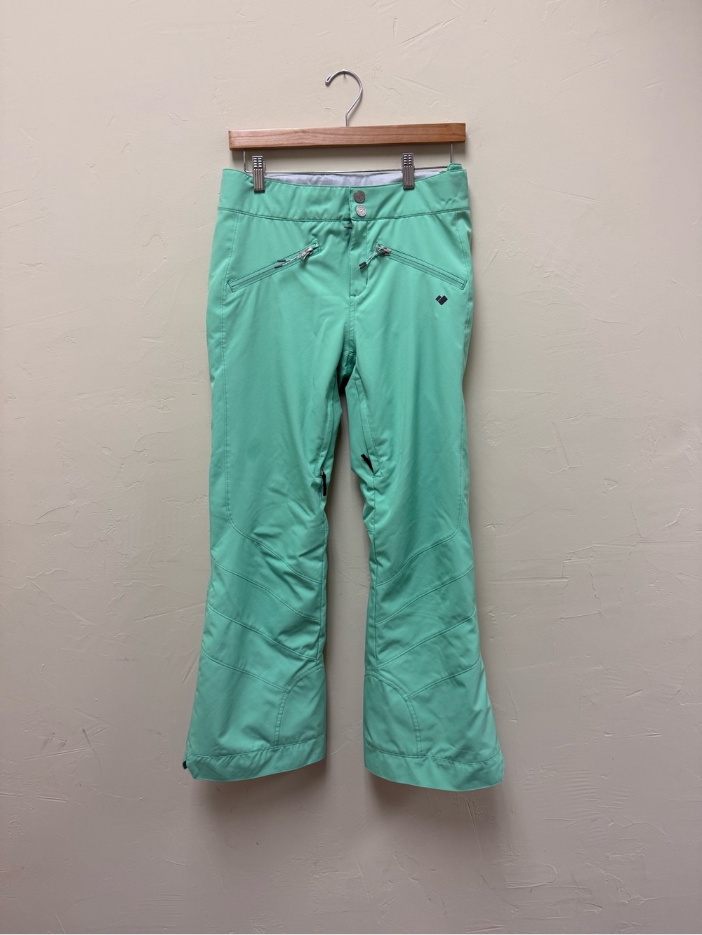 Obermeyer Kids Mint Green Ski Pants with Zip Pockets